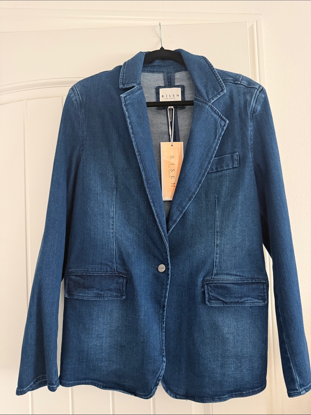 Women's Blue Denim Blazer Jacket